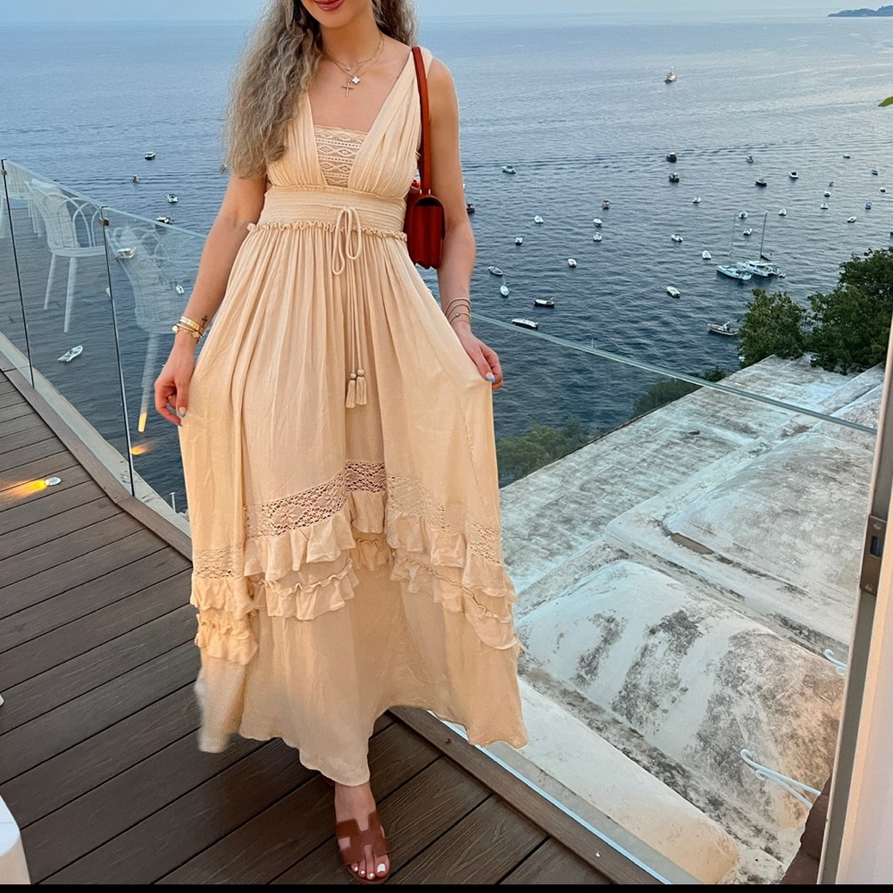 Free people cream dress size small